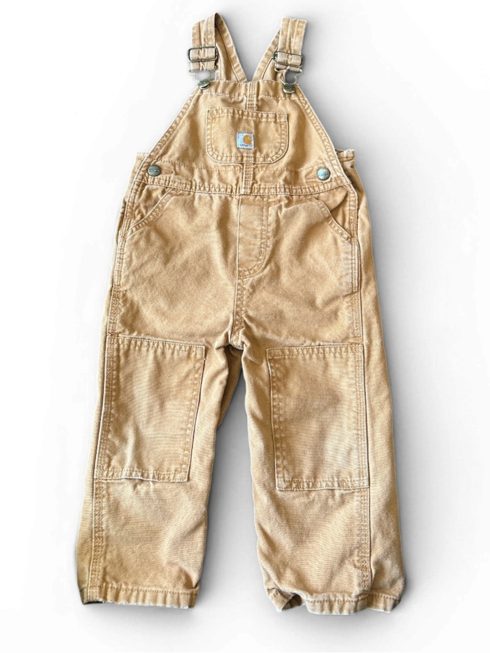 Carhartt Kids' Khaki Canvas Overalls - Durable Kids Bottoms